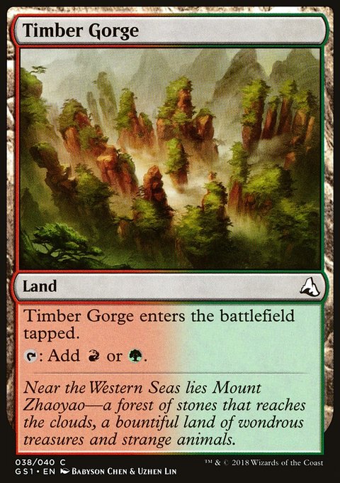 Timber Gorge, Global Series Jiang Yanggu & Mu Yanling #38, Magic: The Gathering card