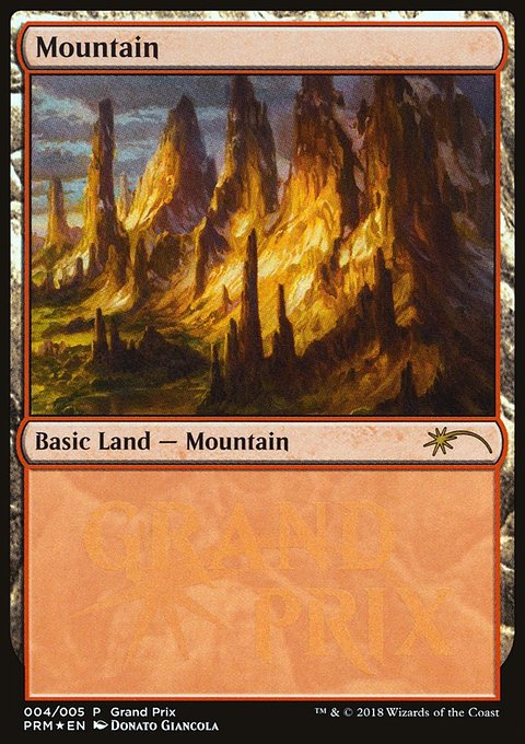 Mountain, Grand Prix Promos #2018d, Magic: The Gathering card