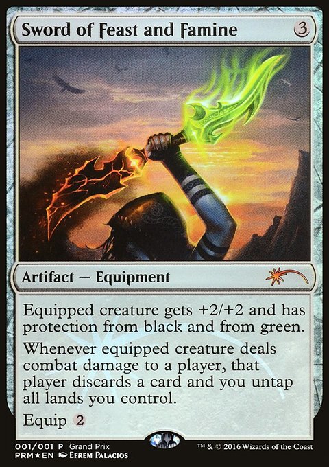 Sword of Feast and Famine, Grand Prix Promos #2016b, Magic: The Gathering card