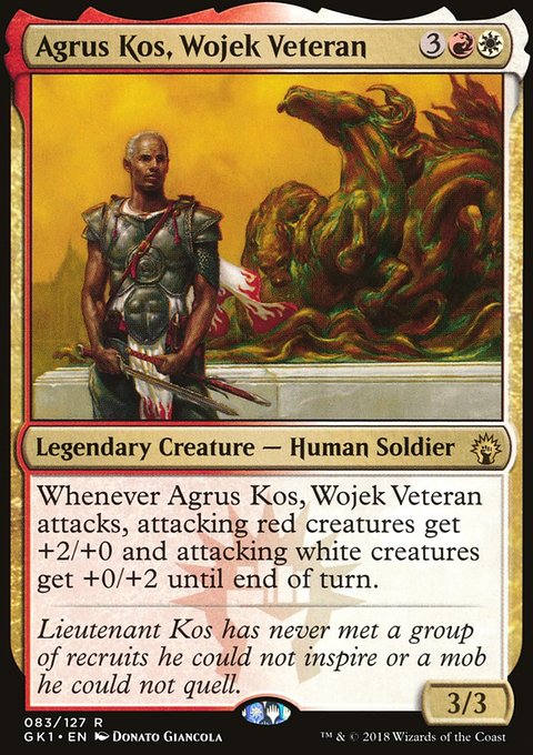 Agrus Kos, Wojek Veteran, GRN Guild Kit #83, Magic: The Gathering card