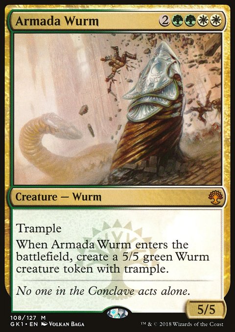 Armada Wurm, GRN Guild Kit #108, Magic: The Gathering card