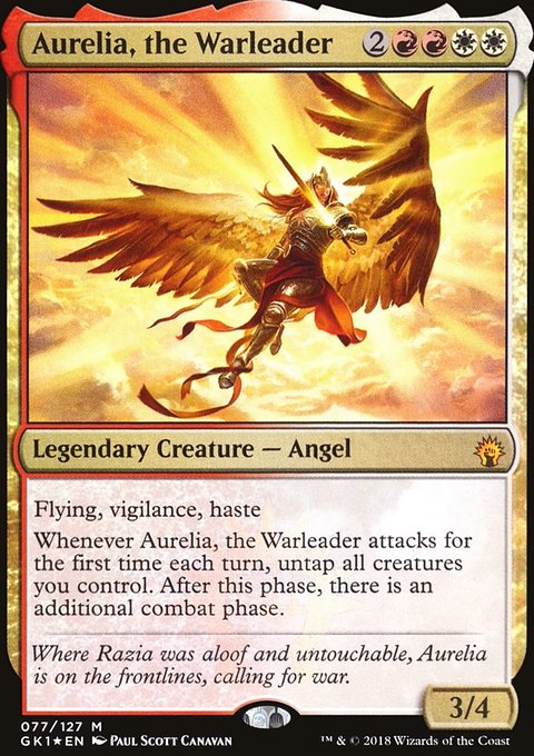 Aurelia, the Warleader, GRN Guild Kit #77, Magic: The Gathering card