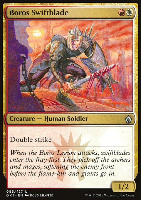 Boros Swiftblade, GRN Guild Kit #86, Magic: The Gathering card