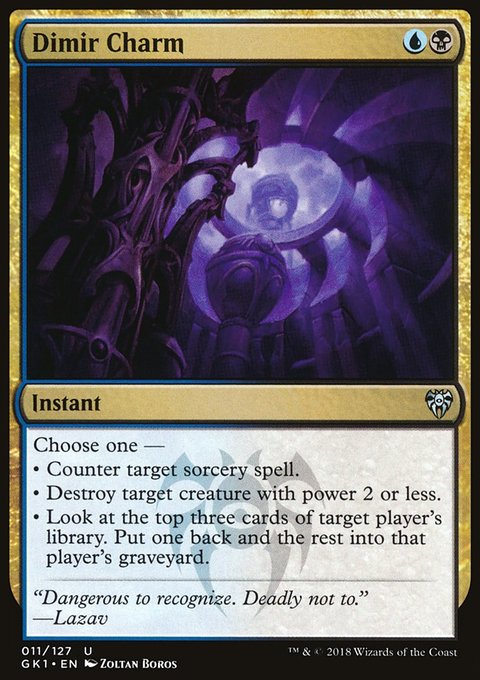 Dimir Charm, GRN Guild Kit #11, Magic: The Gathering card