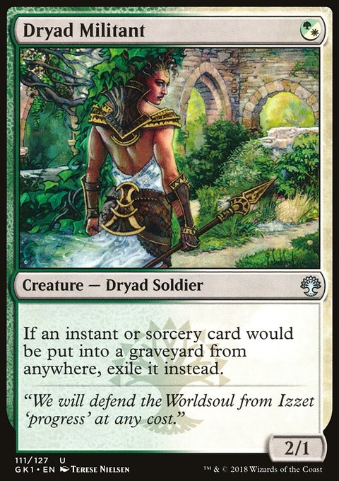 Dryad Militant, GRN Guild Kit #111, Magic: The Gathering card