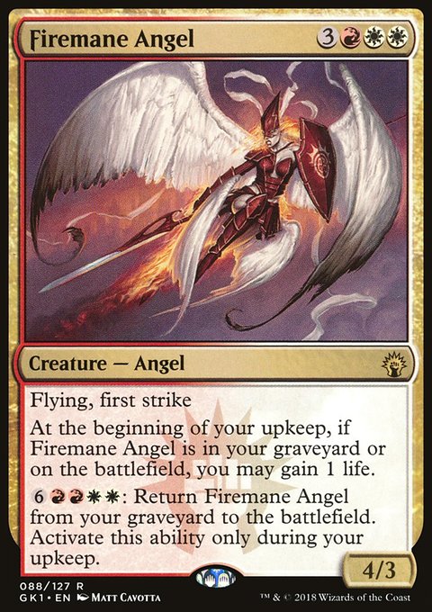 Firemane Angel, GRN Guild Kit #88, Magic: The Gathering card