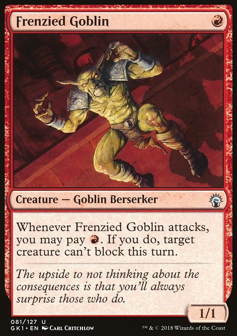 Frenzied Goblin, GRN Guild Kit #81, Magic: The Gathering card