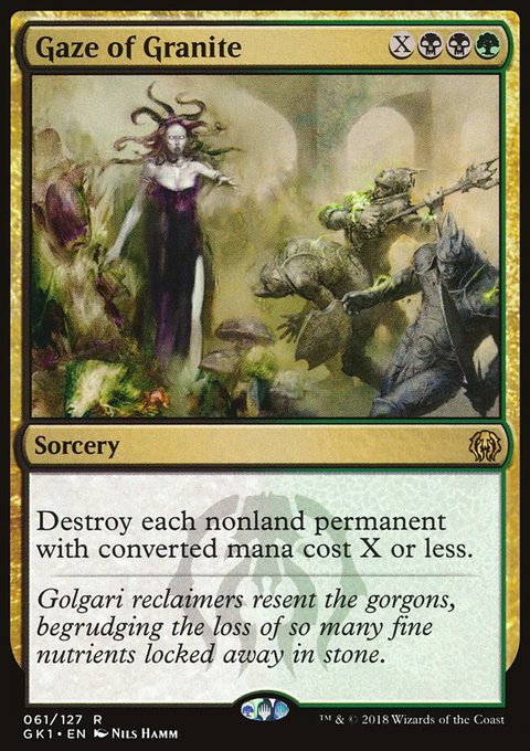 Gaze of Granite, GRN Guild Kit #61, Magic: The Gathering card
