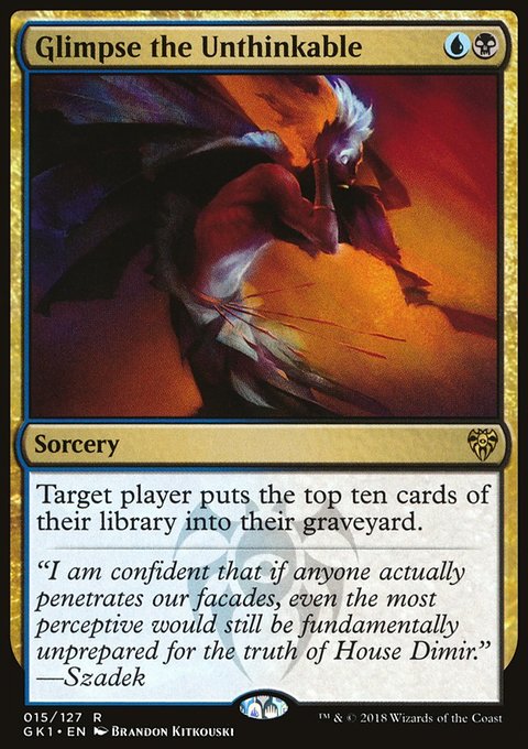 Glimpse the Unthinkable, GRN Guild Kit #15, Magic: The Gathering card