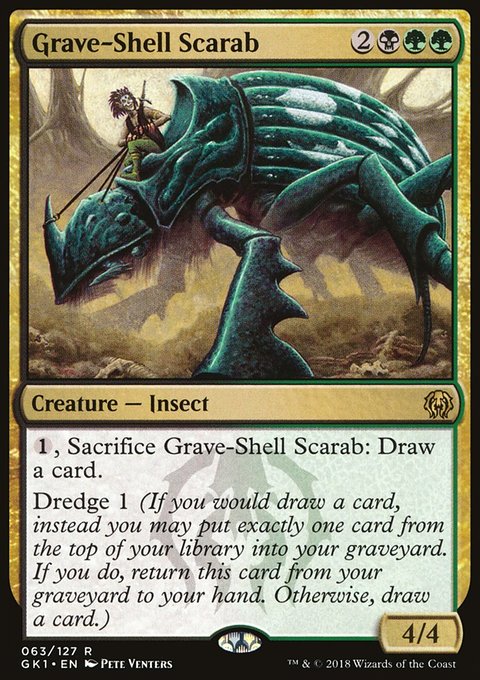 Grave-Shell Scarab, GRN Guild Kit #63, Magic: The Gathering card