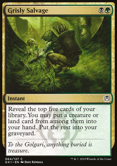 Grisly Salvage, GRN Guild Kit #64, Magic: The Gathering card