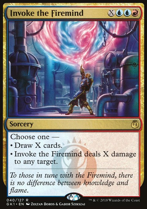 Invoke the Firemind, GRN Guild Kit #40, Magic: The Gathering card