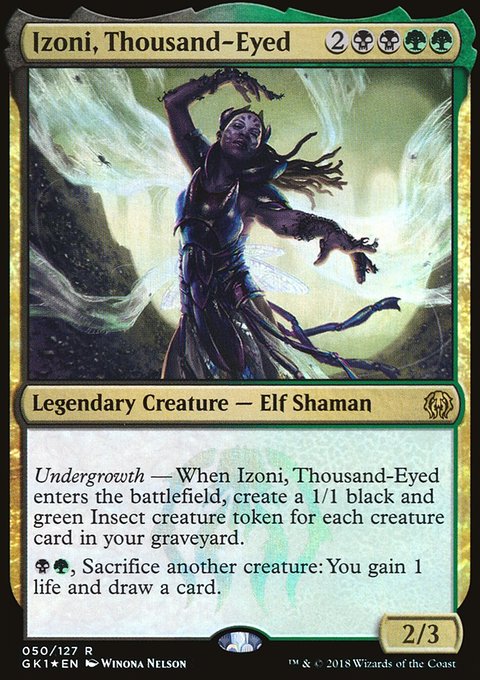 Izoni, Thousand-Eyed, GRN Guild Kit #50, Magic: The Gathering card
