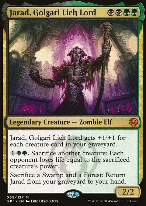 Jarad, Golgari Lich Lord, GRN Guild Kit #65, Magic: The Gathering card