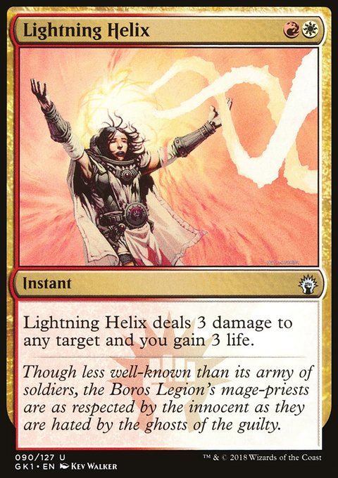 Lightning Helix, GRN Guild Kit #90, Magic: The Gathering card