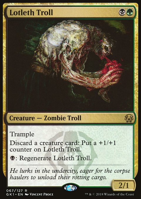 Lotleth Troll, GRN Guild Kit #67, Magic: The Gathering card