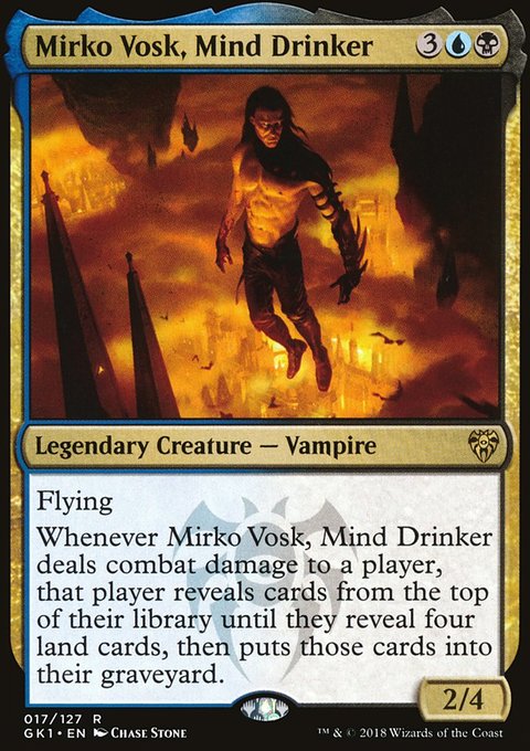 Mirko Vosk, Mind Drinker, GRN Guild Kit #17, Magic: The Gathering card