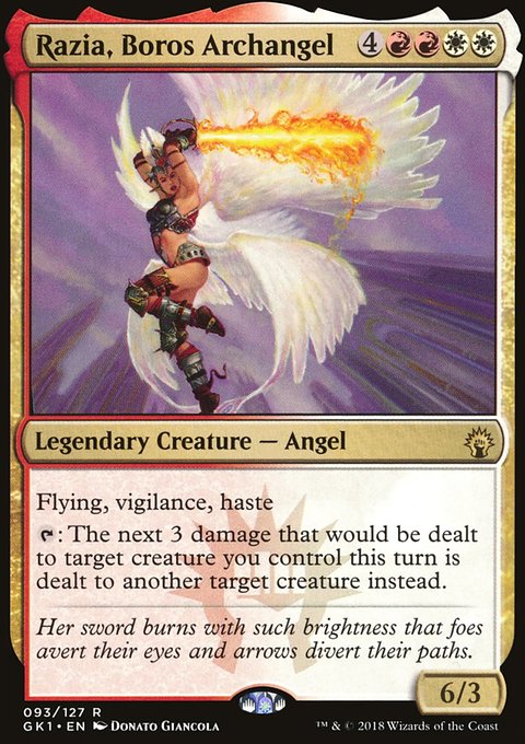 Razia, Boros Archangel, GRN Guild Kit #93, Magic: The Gathering card