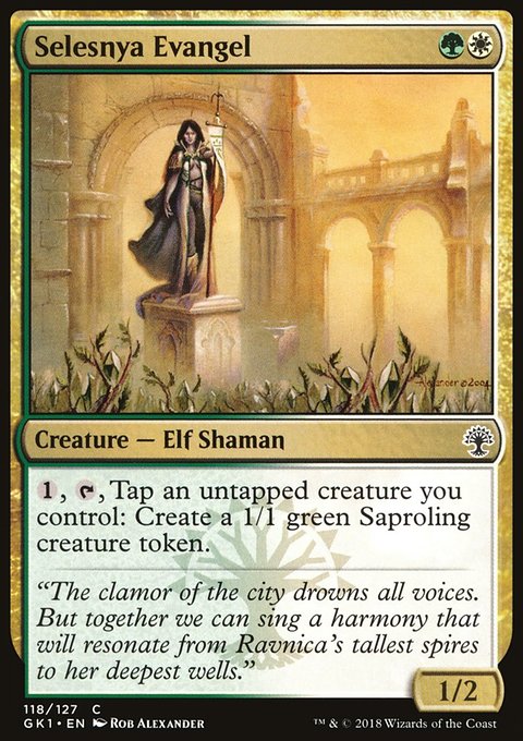 Selesnya Evangel, GRN Guild Kit #118, Magic: The Gathering card