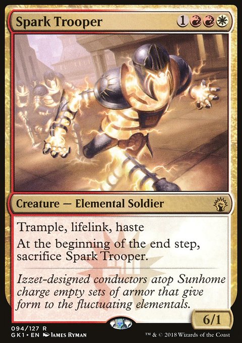 Spark Trooper, GRN Guild Kit #94, Magic: The Gathering card
