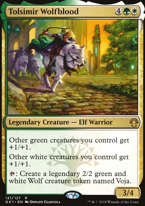 Tolsimir Wolfblood, GRN Guild Kit #121, Magic: The Gathering card
