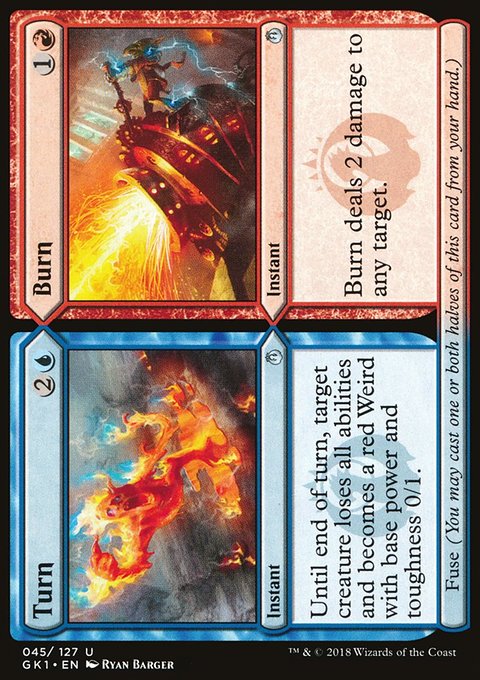 Turn // Burn, GRN Guild Kit #45, Magic: The Gathering card