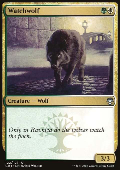 Watchwolf, GRN Guild Kit #122, Magic: The Gathering card