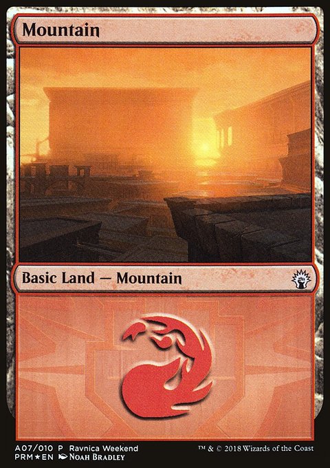 Mountain, GRN Ravnica Weekend #A07, Magic: The Gathering card