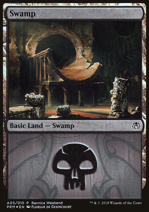 Swamp, GRN Ravnica Weekend #A05, Magic: The Gathering card