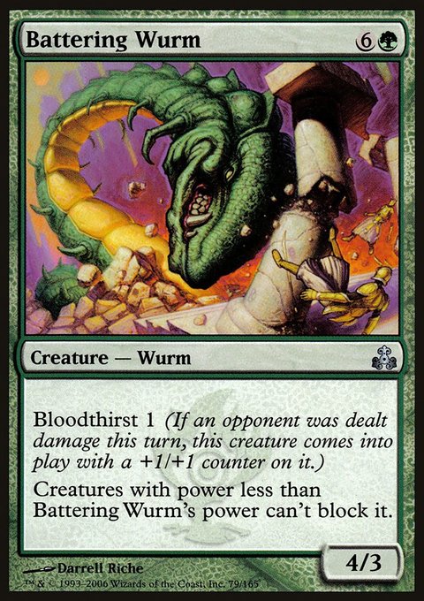 Battering Wurm, Guildpact #79, Magic: The Gathering card