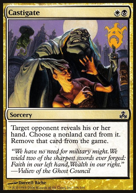 Castigate, Guildpact #106, Magic: The Gathering card