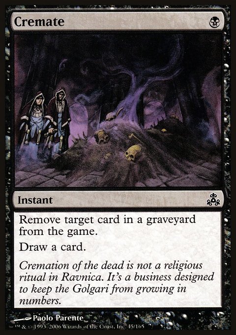 Cremate, Guildpact #45, Magic: The Gathering card