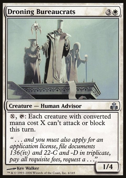 Droning Bureaucrats, Guildpact #4, Magic: The Gathering card