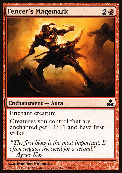 Fencer's Magemark, Guildpact #65, Magic: The Gathering card