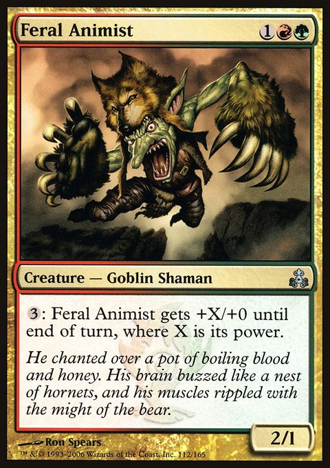 Feral Animist, Guildpact #112, Magic: The Gathering card