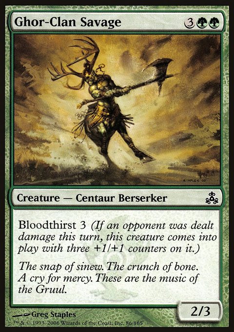 Ghor-Clan Savage, Guildpact #86, Magic: The Gathering card