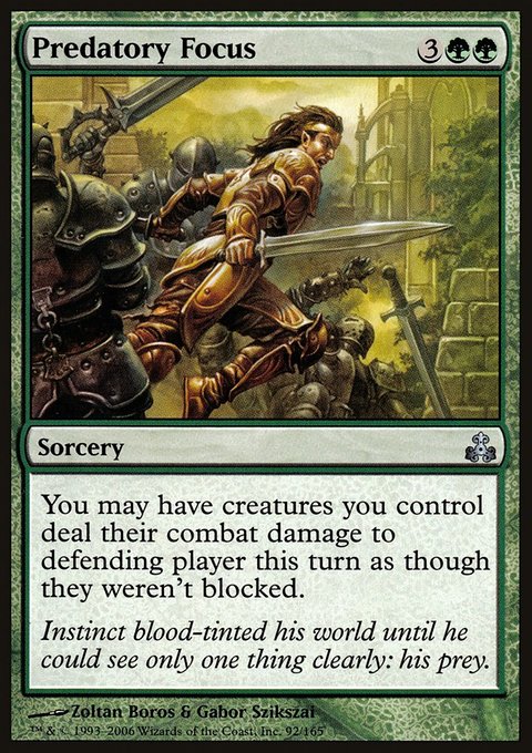 Predatory Focus, Guildpact #92, Magic: The Gathering card