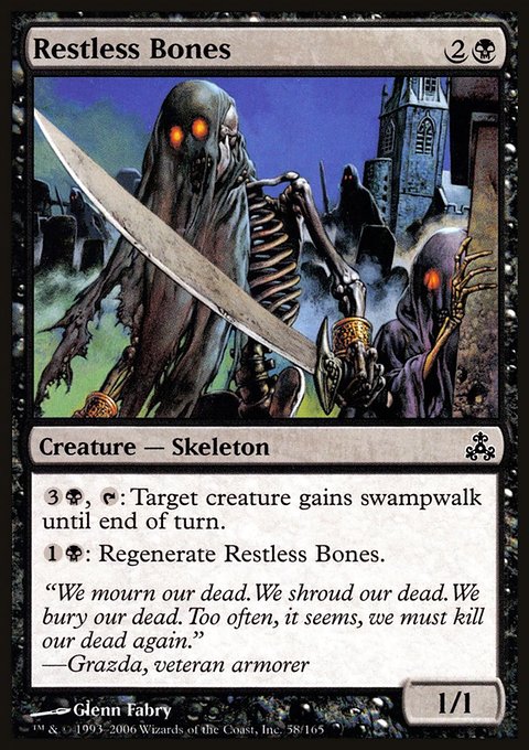 Restless Bones, Guildpact #58, Magic: The Gathering card