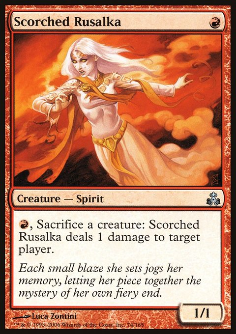 Scorched Rusalka, Guildpact #74, Magic: The Gathering card