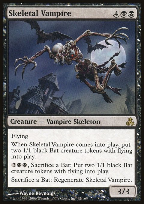 Skeletal Vampire, Guildpact #62, Magic: The Gathering card