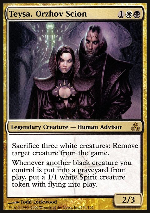 Teysa, Orzhov Scion, Guildpact #134, Magic: The Gathering card
