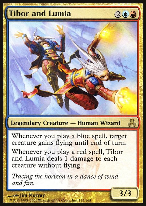 Tibor and Lumia, Guildpact #135, Magic: The Gathering card