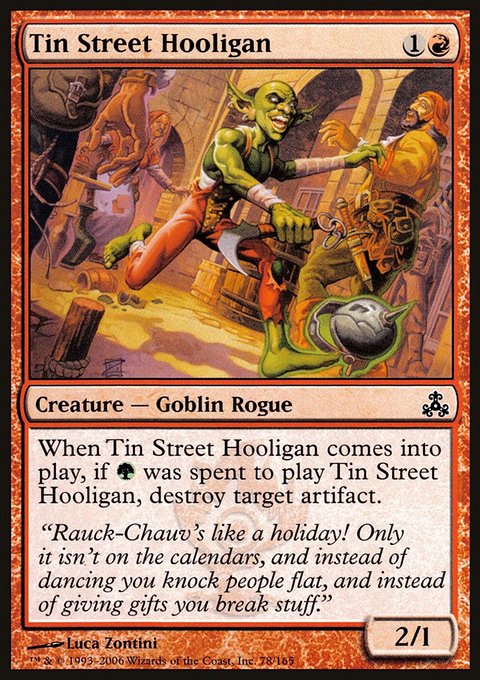 Tin Street Hooligan, Guildpact #78, Magic: The Gathering card