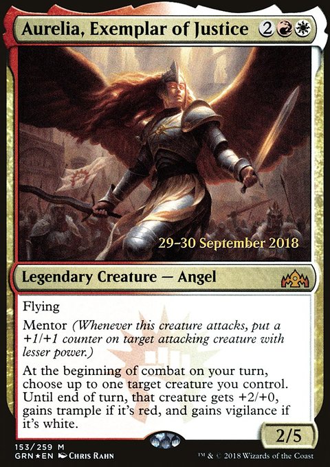 Aurelia, Exemplar of Justice, Guilds of Ravnica Promos #153s, Magic: The Gathering card