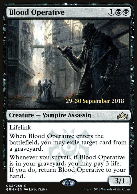 Blood Operative, Guilds of Ravnica Promos #63s, Magic: The Gathering card