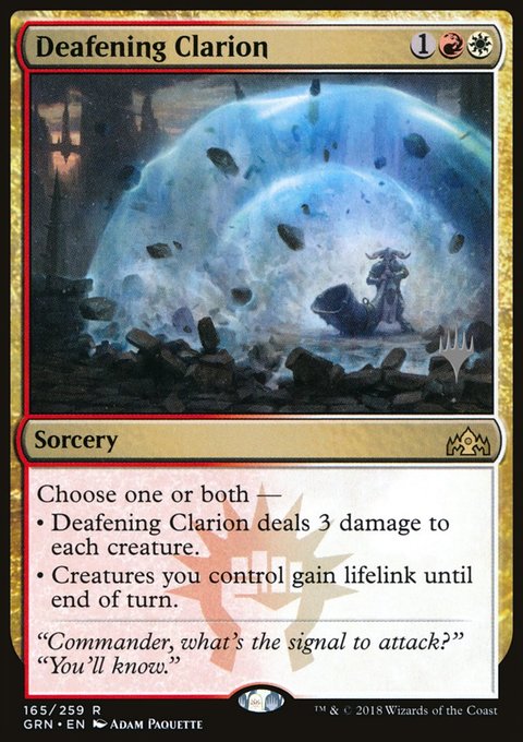 Deafening Clarion, Guilds of Ravnica Promos #165p, Magic: The Gathering card