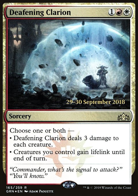 Deafening Clarion, Guilds of Ravnica Promos #165s, Magic: The Gathering card