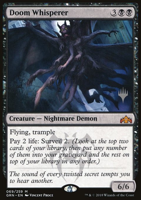 Doom Whisperer, Guilds of Ravnica Promos #69p, Magic: The Gathering card