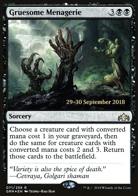 Gruesome Menagerie, Guilds of Ravnica Promos #71s, Magic: The Gathering card