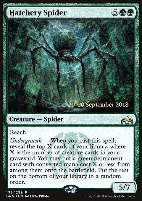 Hatchery Spider, Guilds of Ravnica Promos #132s, Magic: The Gathering card